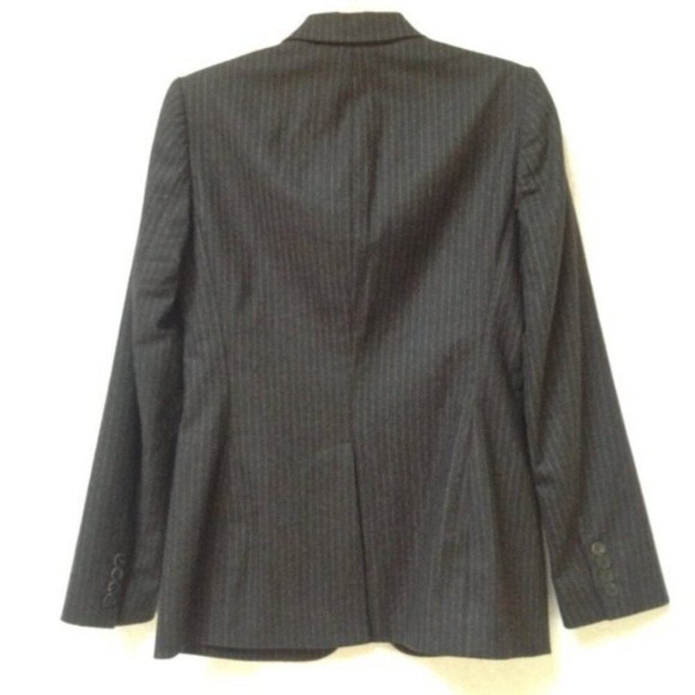Ralph Lauren Black Label Wool‎ Blazer Vintage Womens 6 Button Front Pin Stripes - Picture 9 of 14